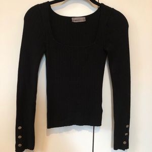 Black square neck urban outfitters top